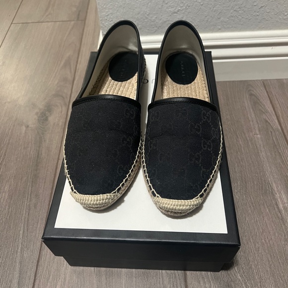 Gucci GG Canvas & Leather Espadrille - Picture 2 of 8